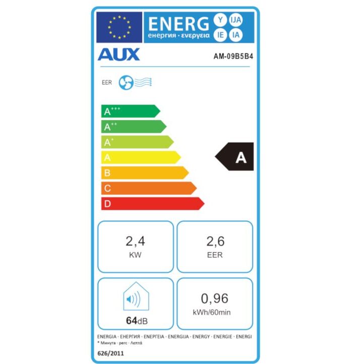 Φορητό Κλιματιστικό AUX AM-09B5B4 9000 BTU - Image 3