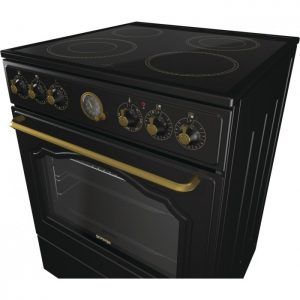 Ελεύθερη ηλεκτρική κουζίνα Vintage, 71lt, 60cm, Gorenje Classico, Μαύρο - Image 2