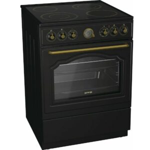 Ελεύθερη ηλεκτρική κουζίνα Vintage, 71lt, 60cm, Gorenje Classico, Μαύρο