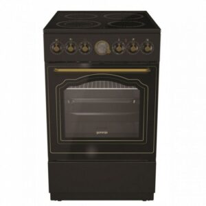 Ηλεκτρική κουζίνα κεραμική, Vintage, 50cm, 70lt, Gorenje, Μαύρο