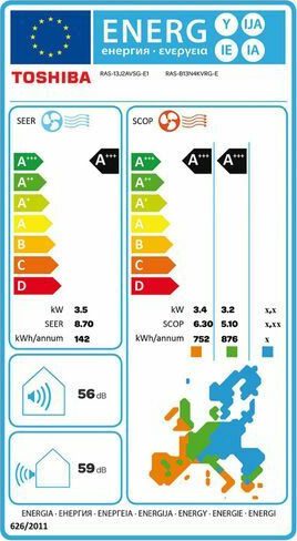Toshiba Haori RAS-B13N4KVRG-E+RAS-13J2AVSG-E1 Κλιματιστικό Inverter 12000 BTU - Image 4